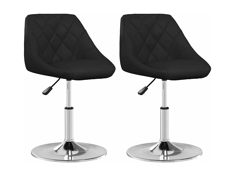 Chaises de salle à manger 2 pcs Noir Similicuir 24