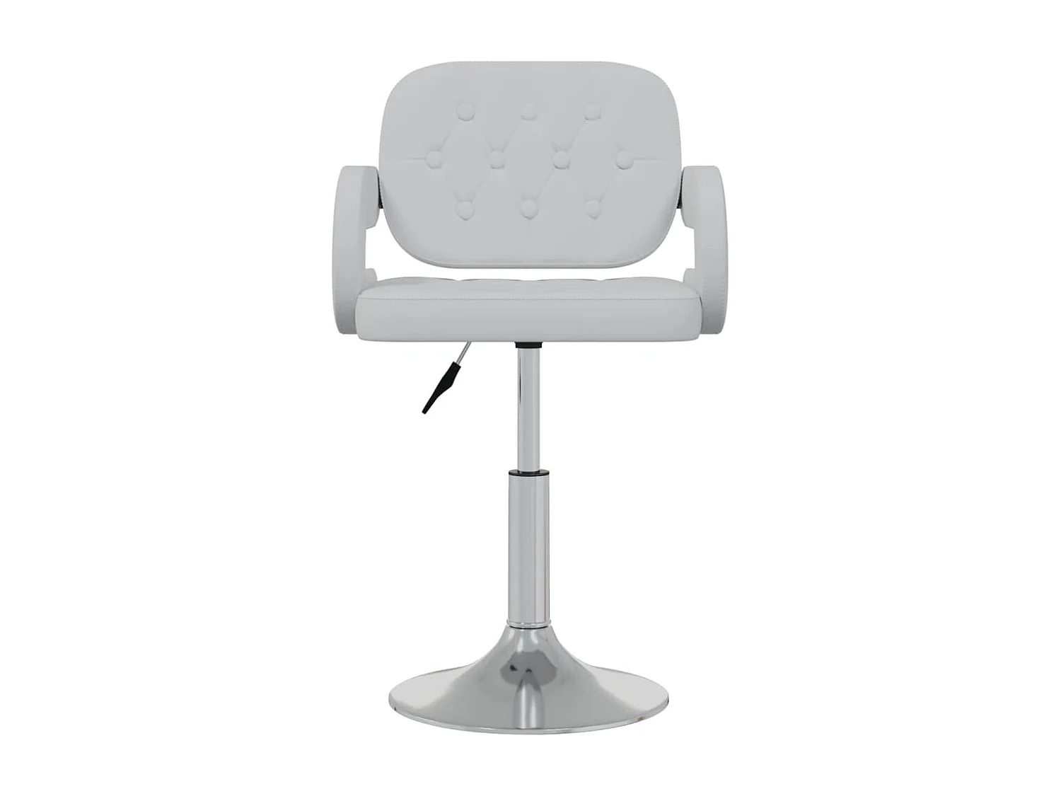 Chaises pivotantes de salle à manger 2 pcs Blanc Similicuir 18