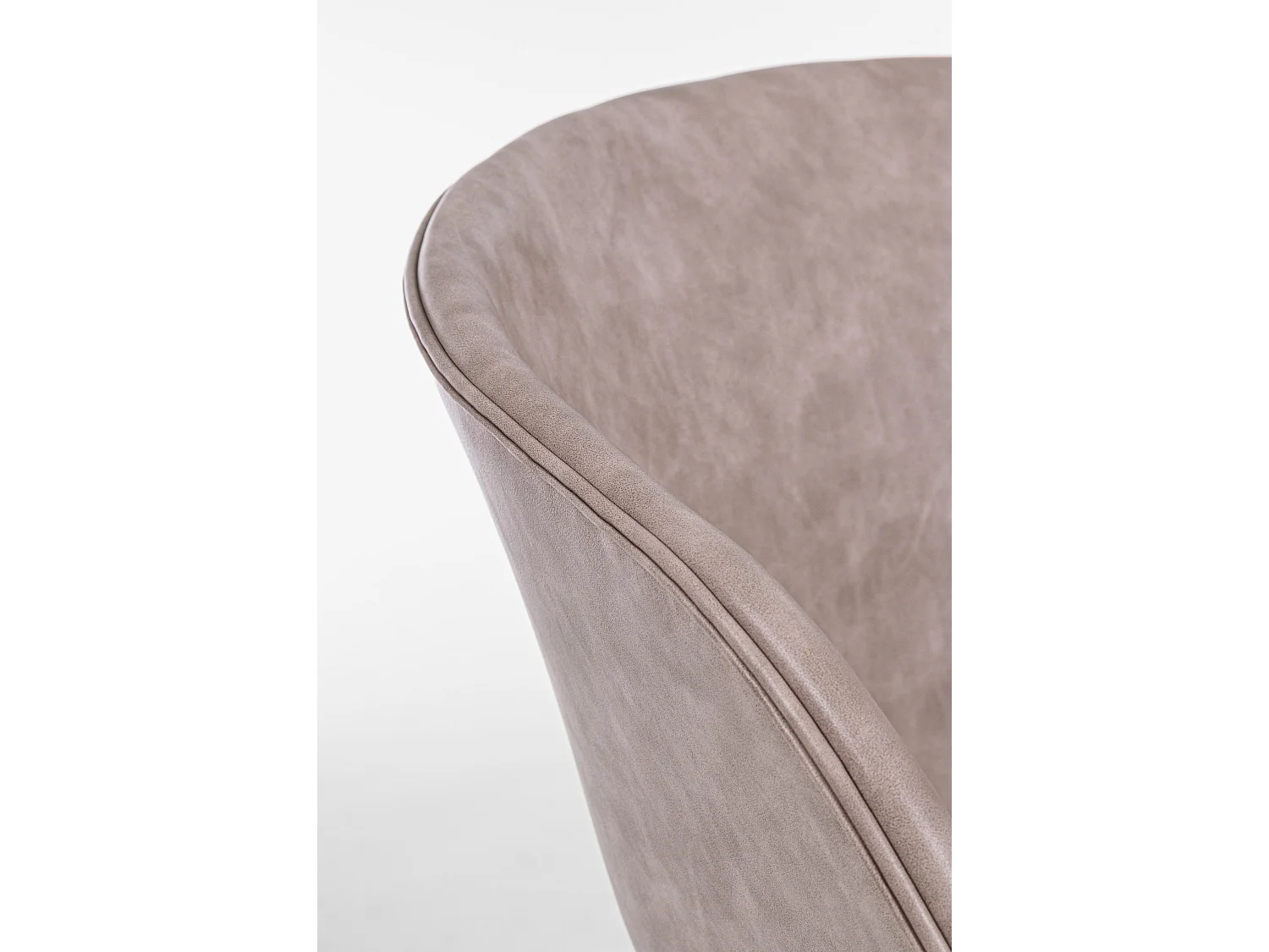 Chaise simili cuir Warhol - Style vintage-Beige