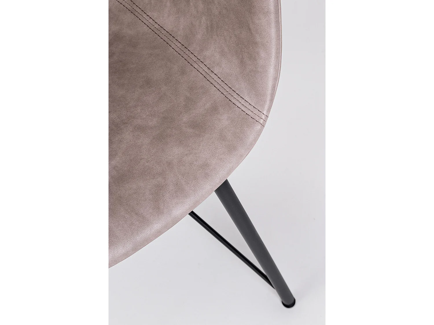 Chaise simili cuir Warhol - Style vintage-Beige