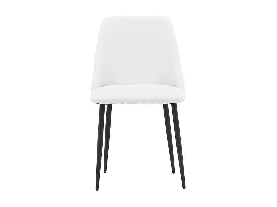 Night chaise de salle à manger Simili cuir PU blanc, noir