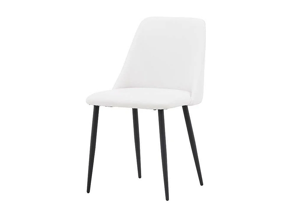 Night chaise de salle à manger Simili cuir PU blanc, noir