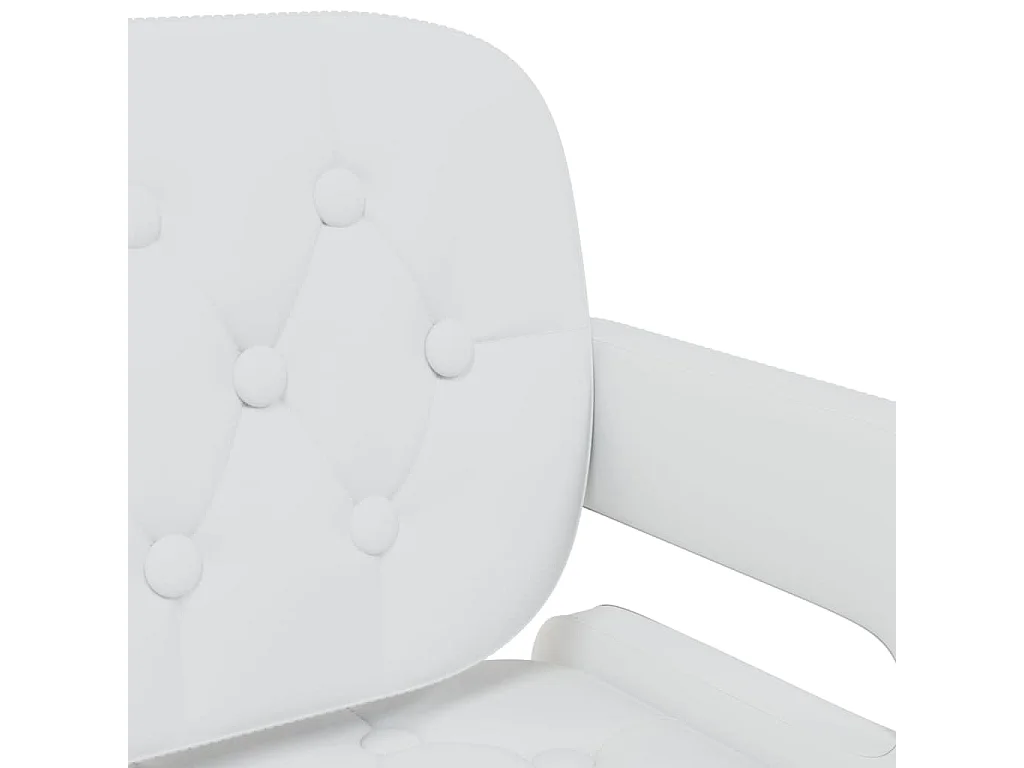 Chaises pivotantes de salle à manger 4 pcs Blanc Similicuir 13