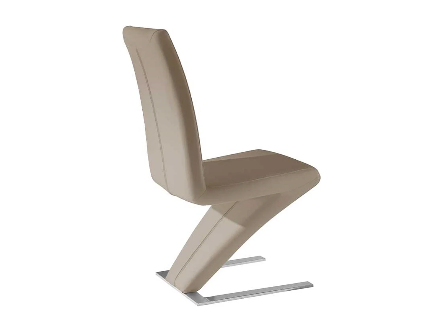 Chaise design simili moka Vogue - Lot de 2