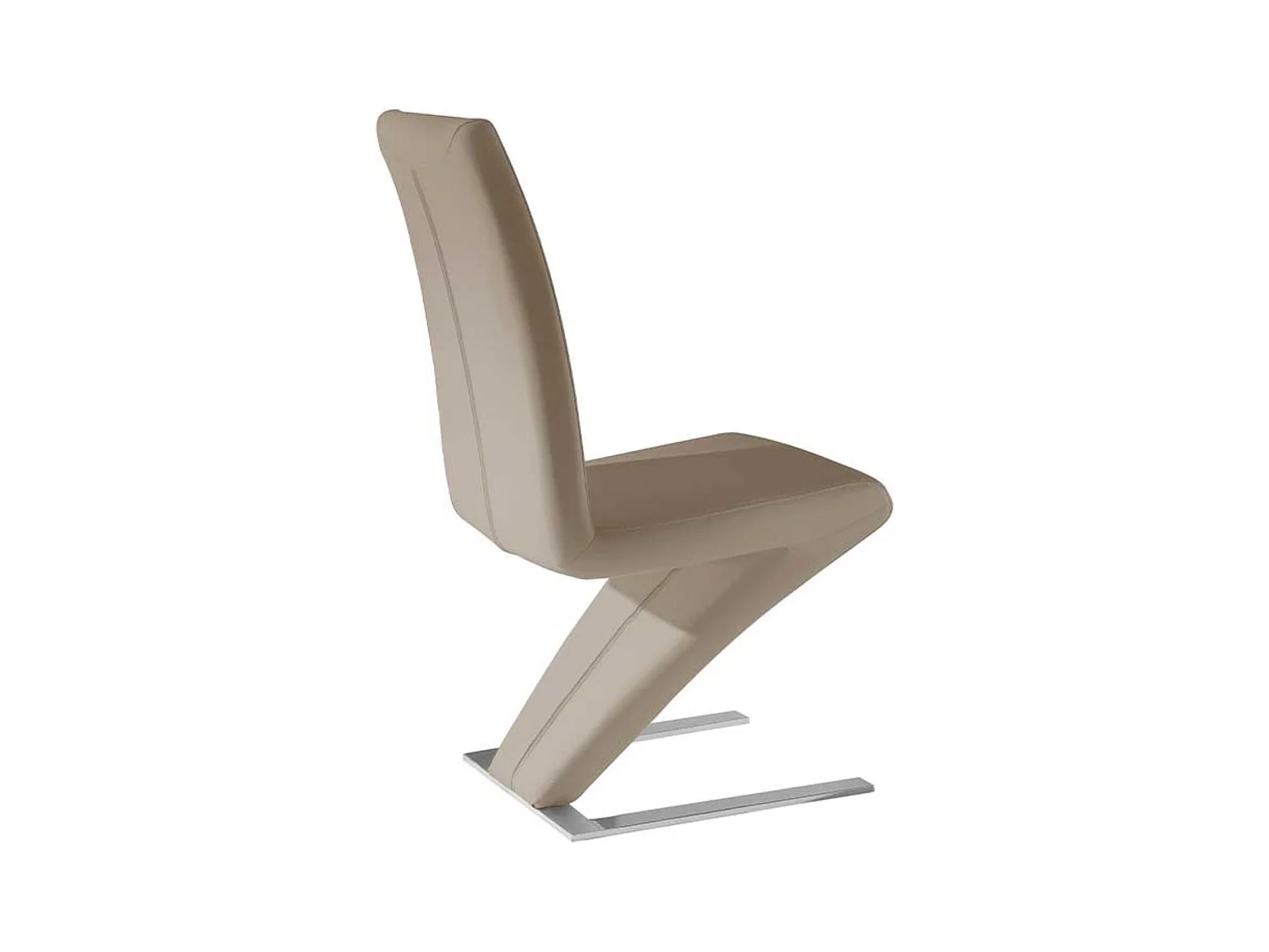 Chaise design simili moka Vogue - Lot de 2