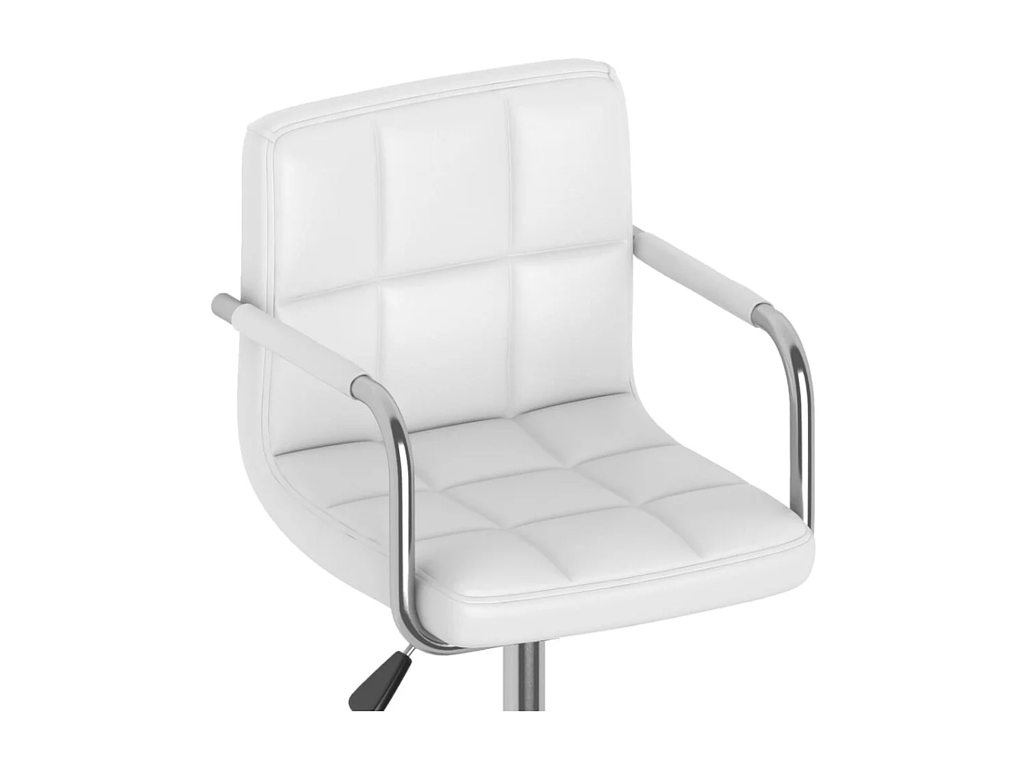 Cadeira de jantar giratória couro artificial branco