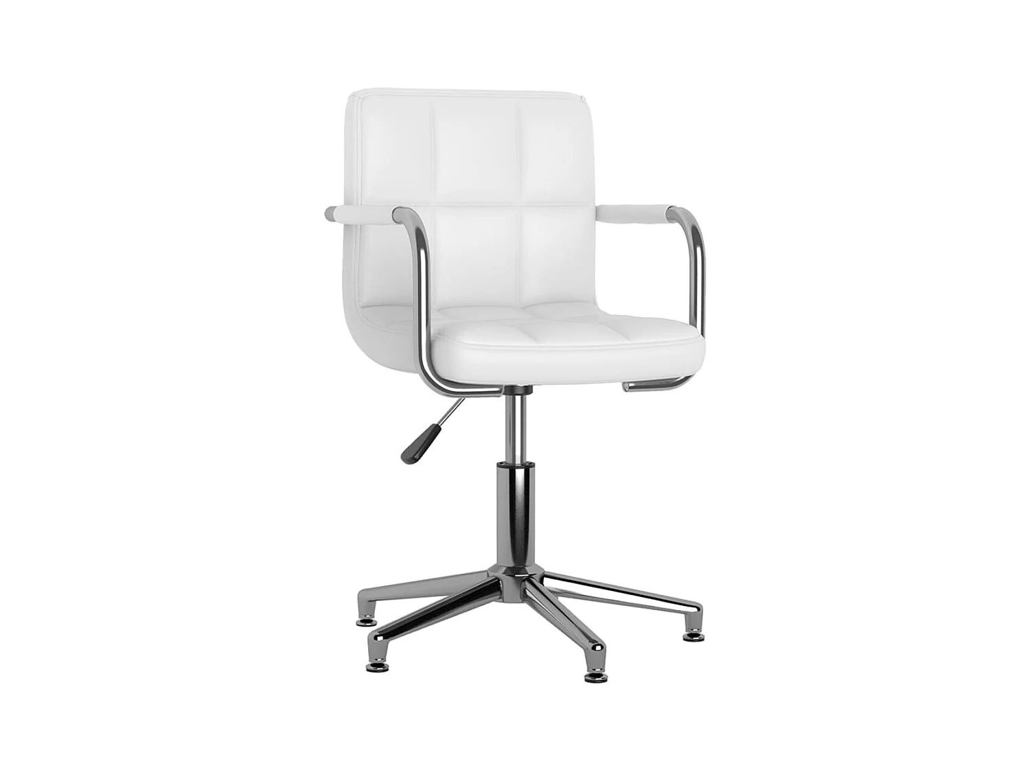 Chaise pivotante de salle à manger Blanc Similicuir