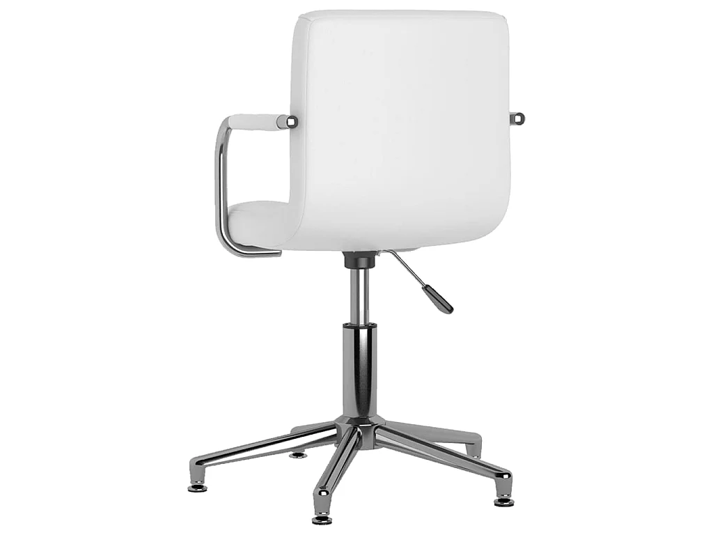 Chaise pivotante de salle à manger Blanc Similicuir