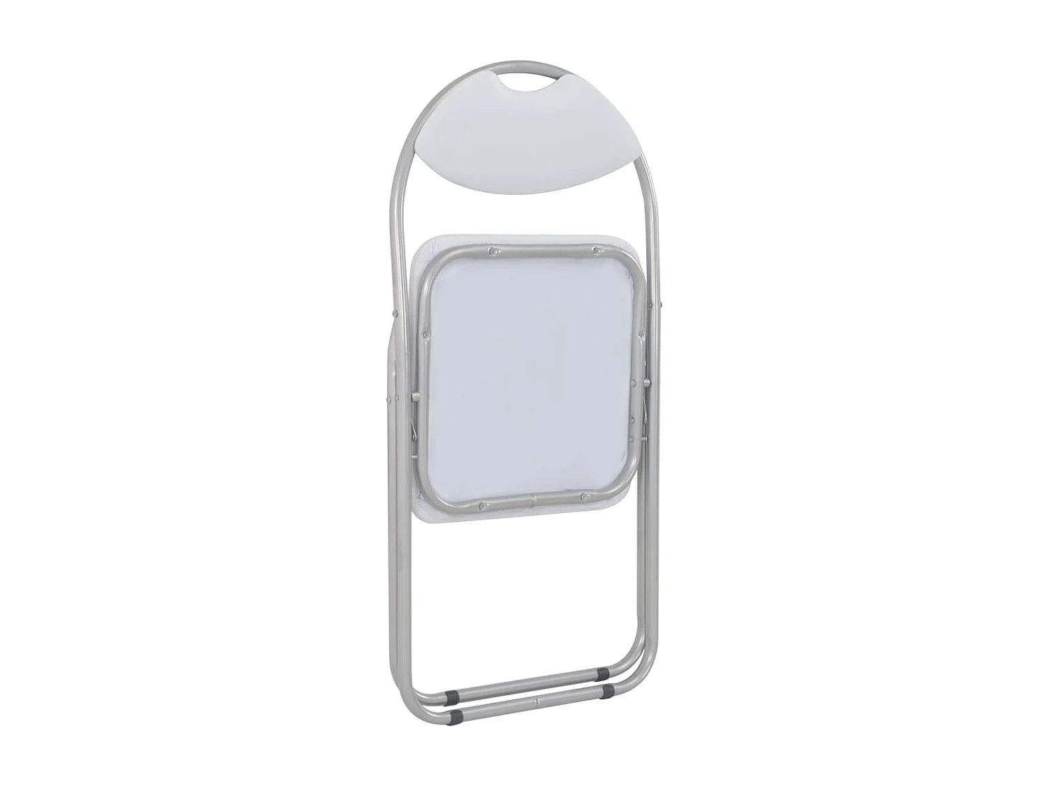 Lot de 4 chaises de salle à manger cuisine pliantes design simple synthétique blanc CDS021909