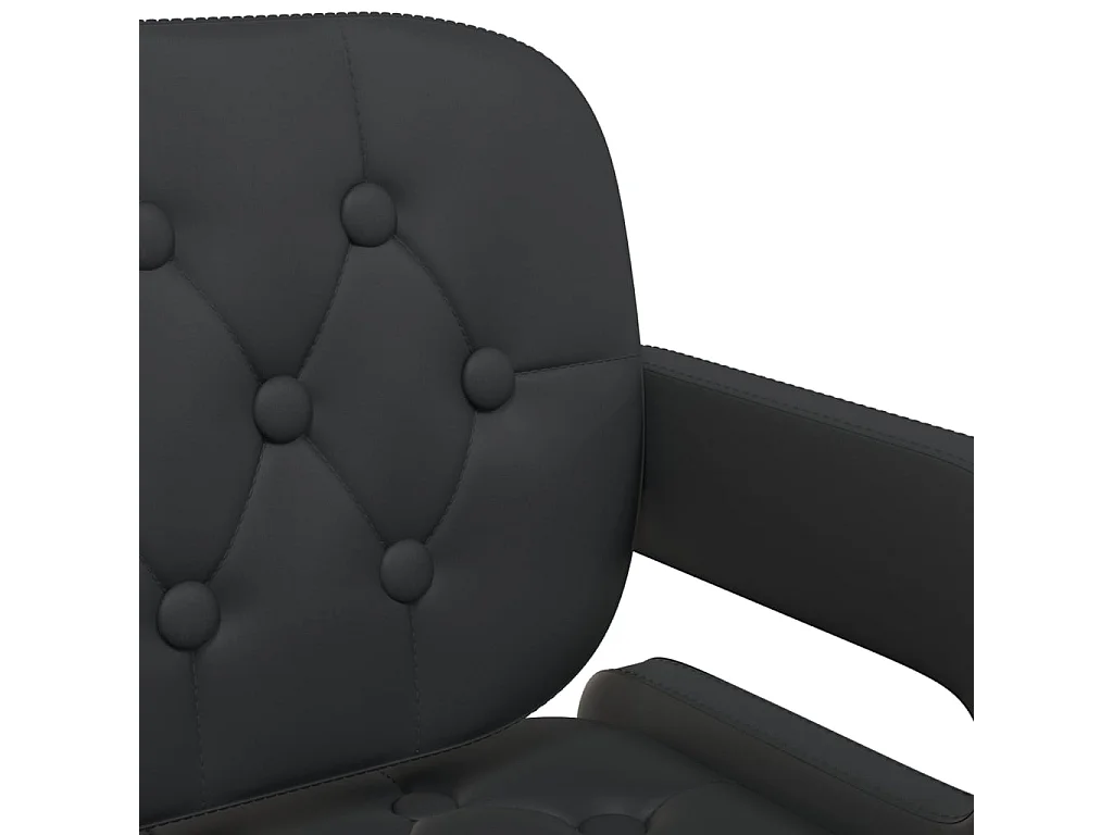 Chaises pivotantes de salle à manger 6 pcs Noir Similicuir 22