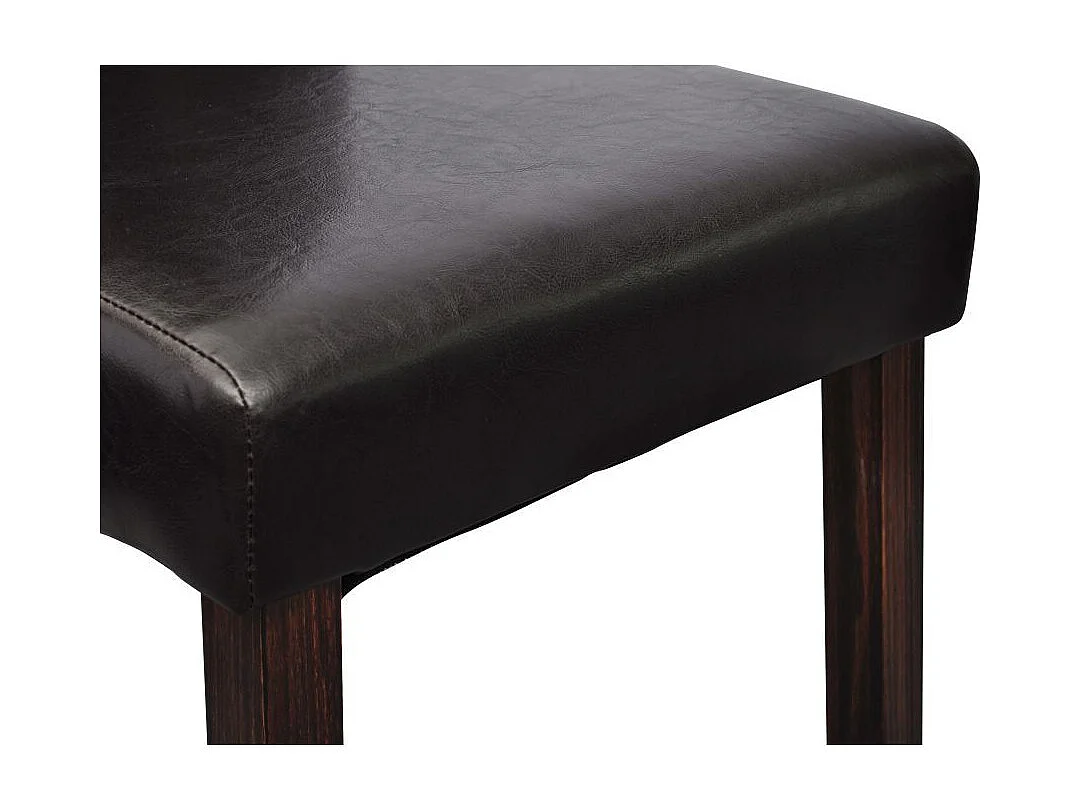 Chaises de salle à manger 6 pcs Noir Similicuir 4