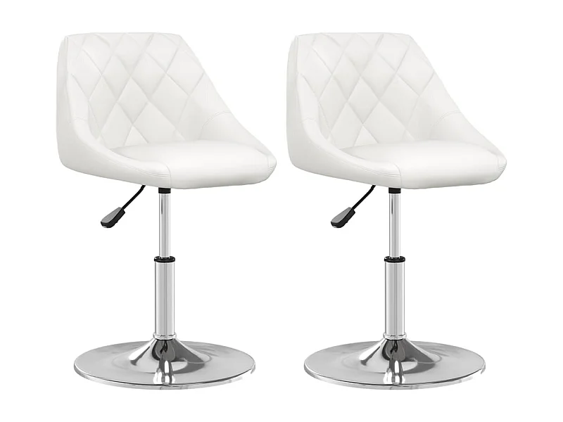 Chaises de salle à manger 2 pcs Blanc Similicuir 10