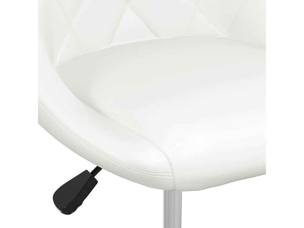 Chaises de salle à manger 2 pcs Blanc Similicuir 10