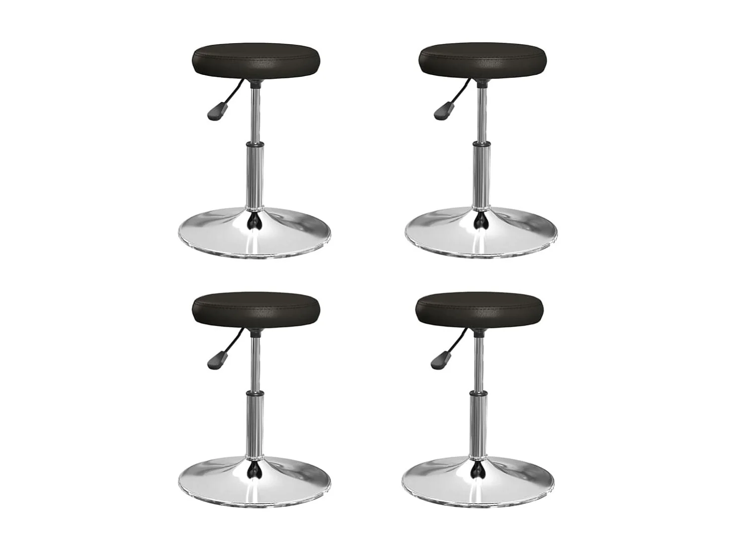 Chaises de salle à manger 4 pcs Noir Similicuir 27