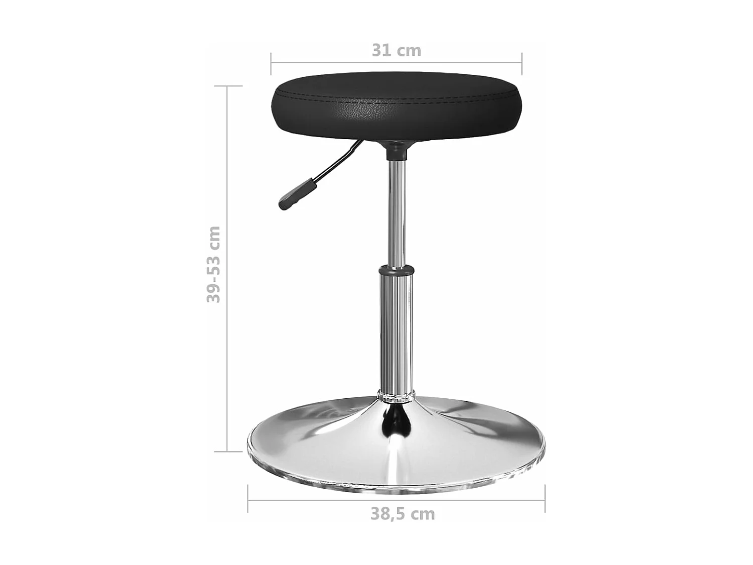 Chaises de salle à manger 4 pcs Noir Similicuir 27