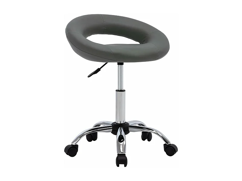 Chaise pivotante de salle à manger Gris Similicuir 3