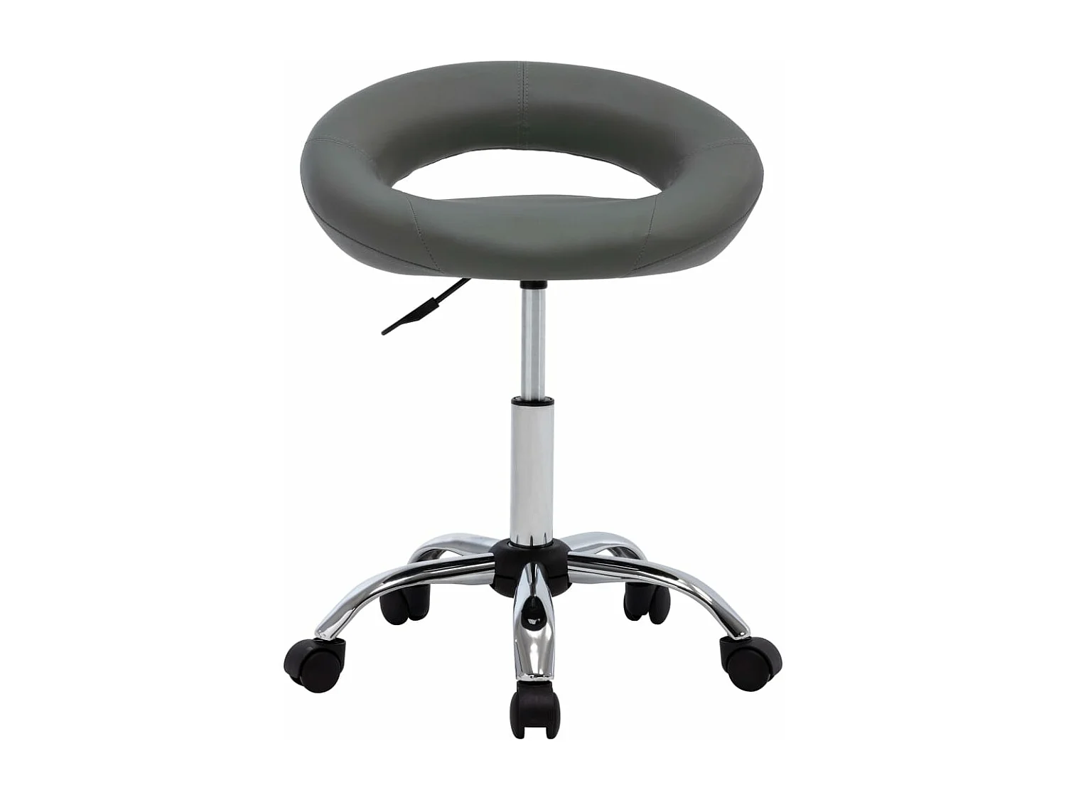 Chaise pivotante de salle à manger Gris Similicuir 3