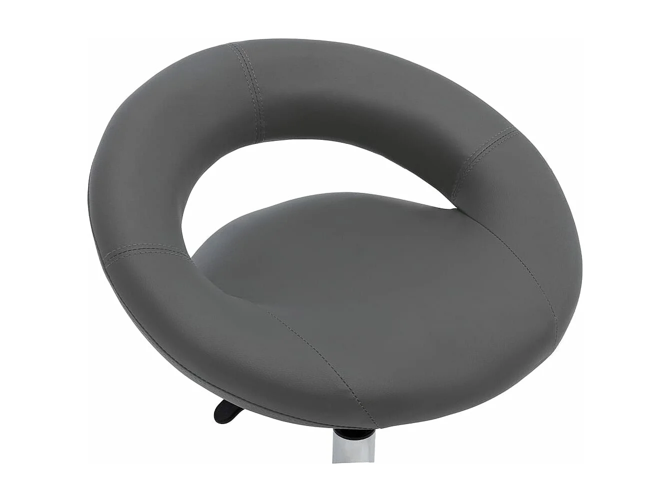 Chaise pivotante de salle à manger Gris Similicuir 3