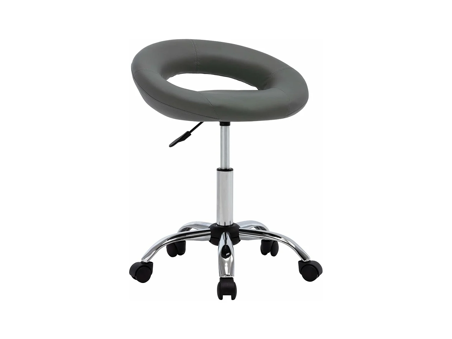 Chaise pivotante de salle à manger Gris Similicuir 3