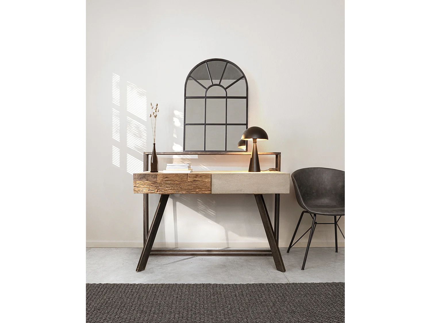 Chaise simili cuir Warhol - Style vintage-Noir