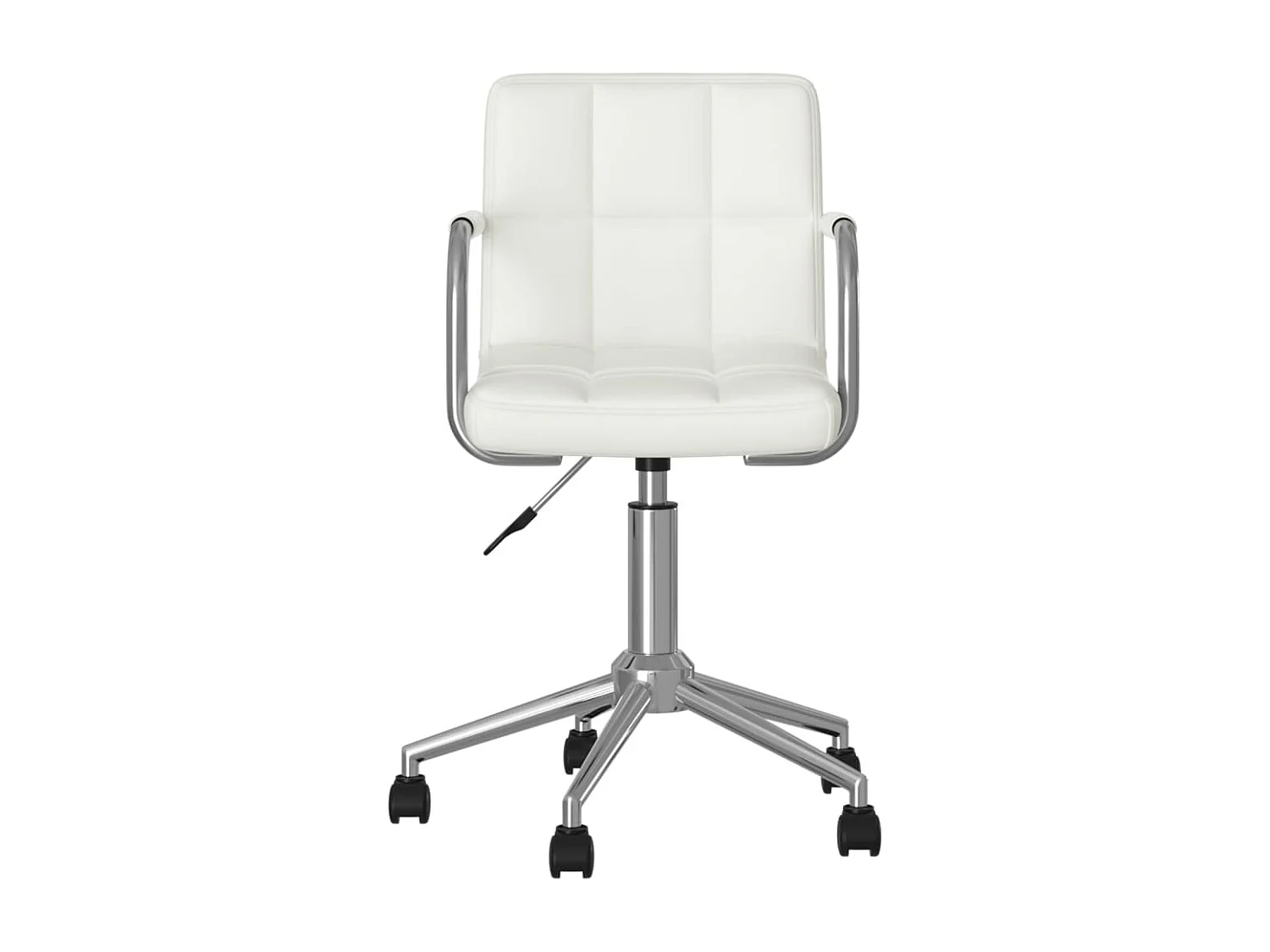 Chaise pivotante de salle à manger Blanc Similicuir 6