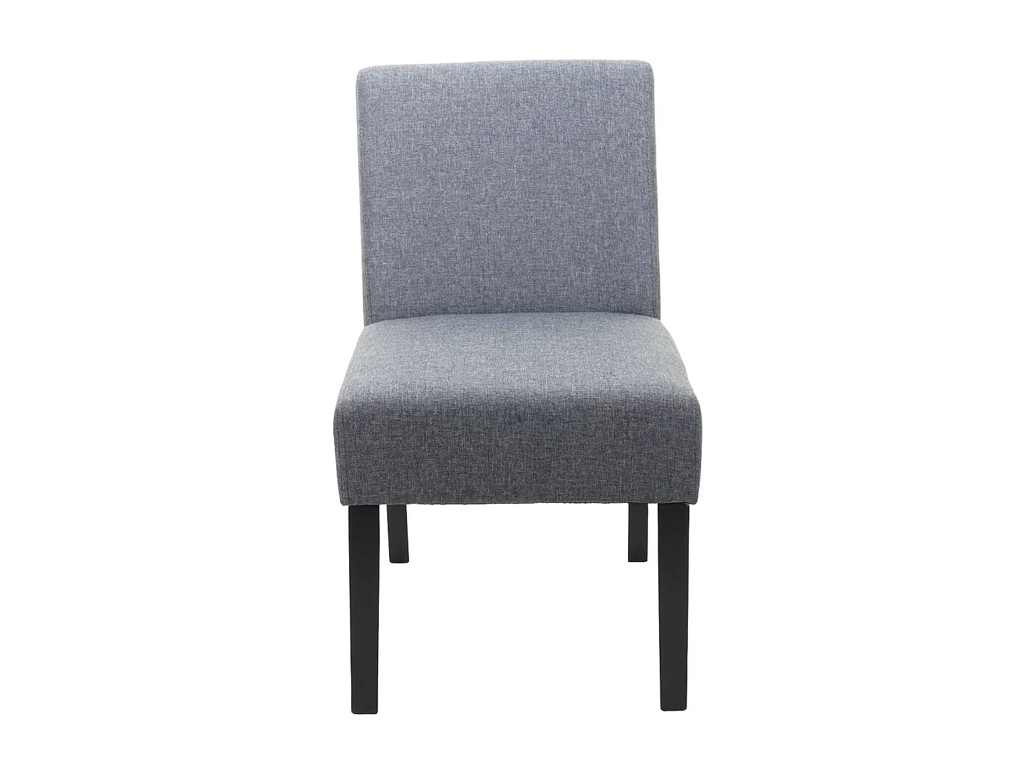 Lot de 2 chaises à manger en tissu gris foncé pieds en bois design simple siège extra long 04_0000395