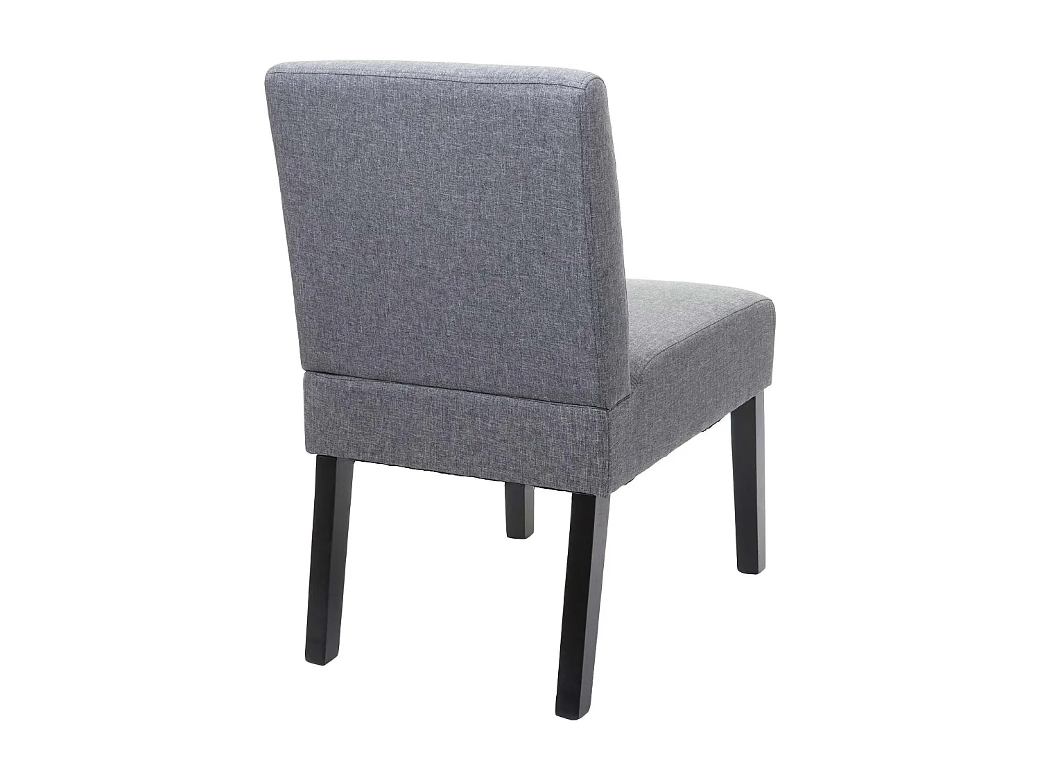 Lot de 2 chaises à manger en tissu gris foncé pieds en bois design simple siège extra long 04_0000395