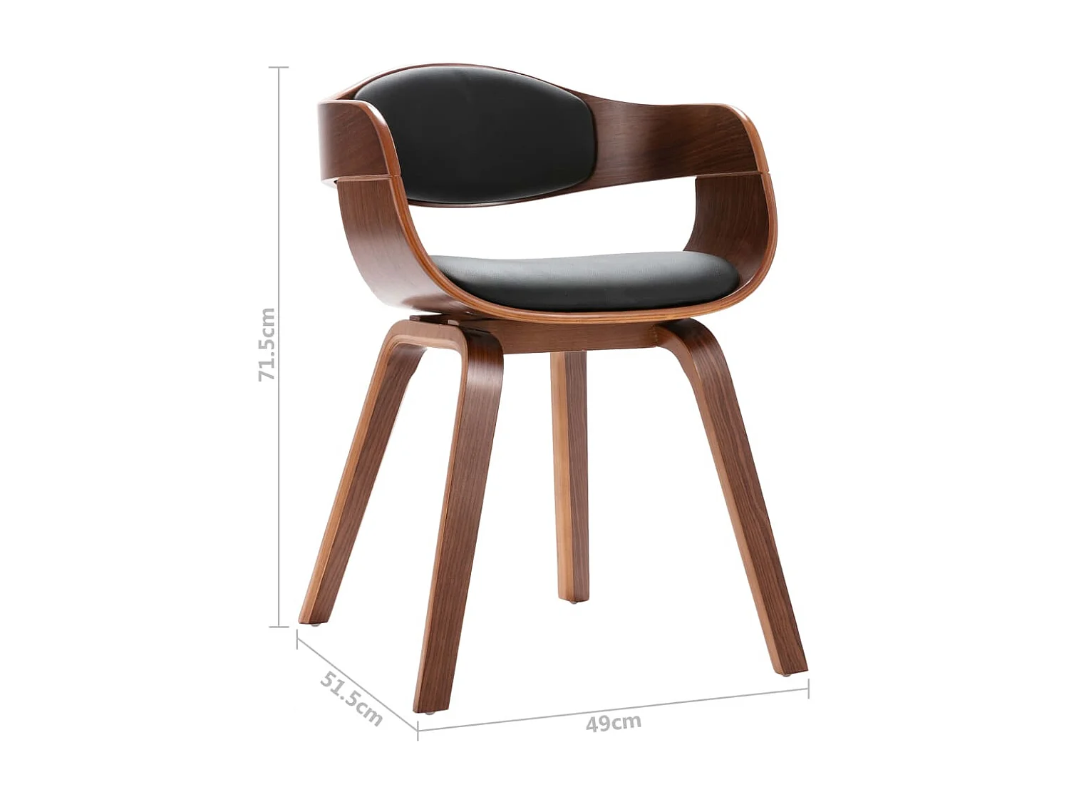 Sedie da Pranzo 6 pz in Legno Piegato e Similpelle