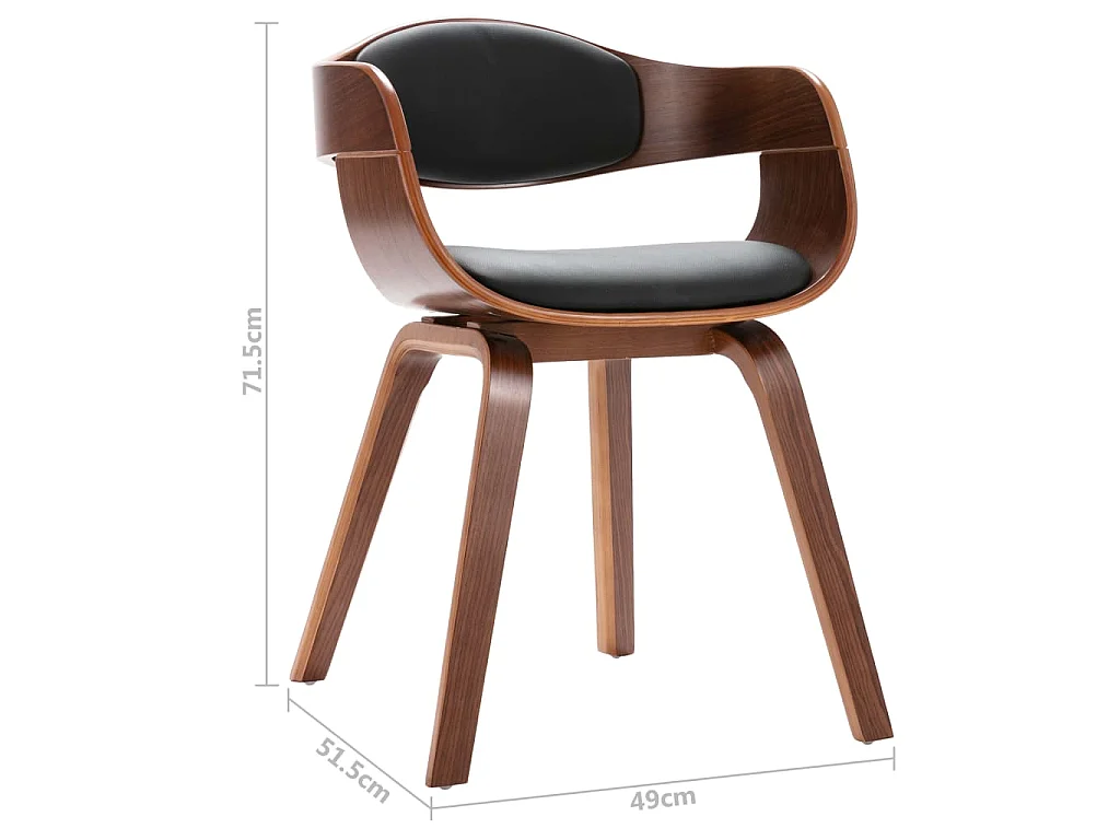 Sedie da Pranzo 6 pz in Legno Piegato e Similpelle