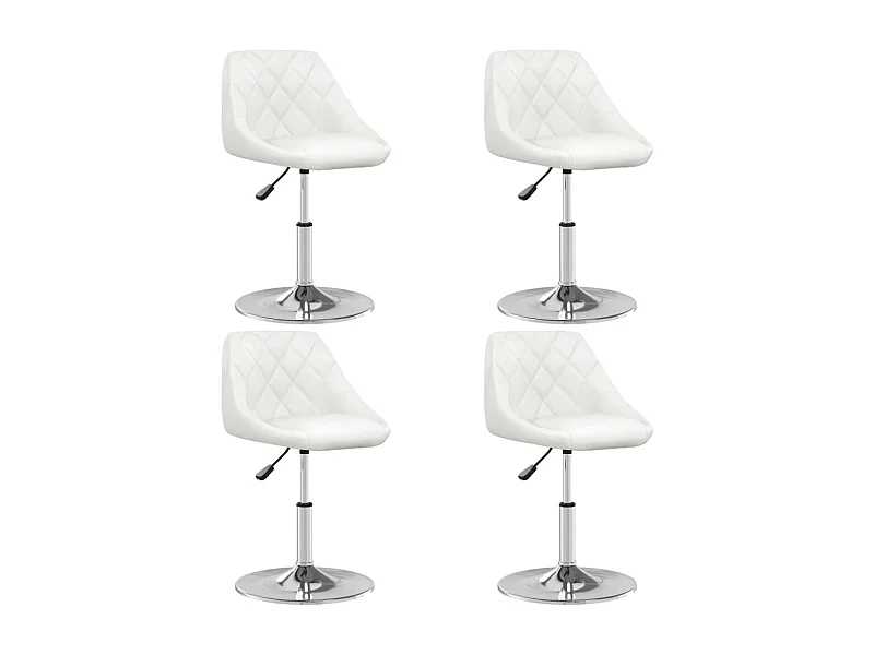 Chaises de salle à manger 4 pcs Blanc Similicuir 16