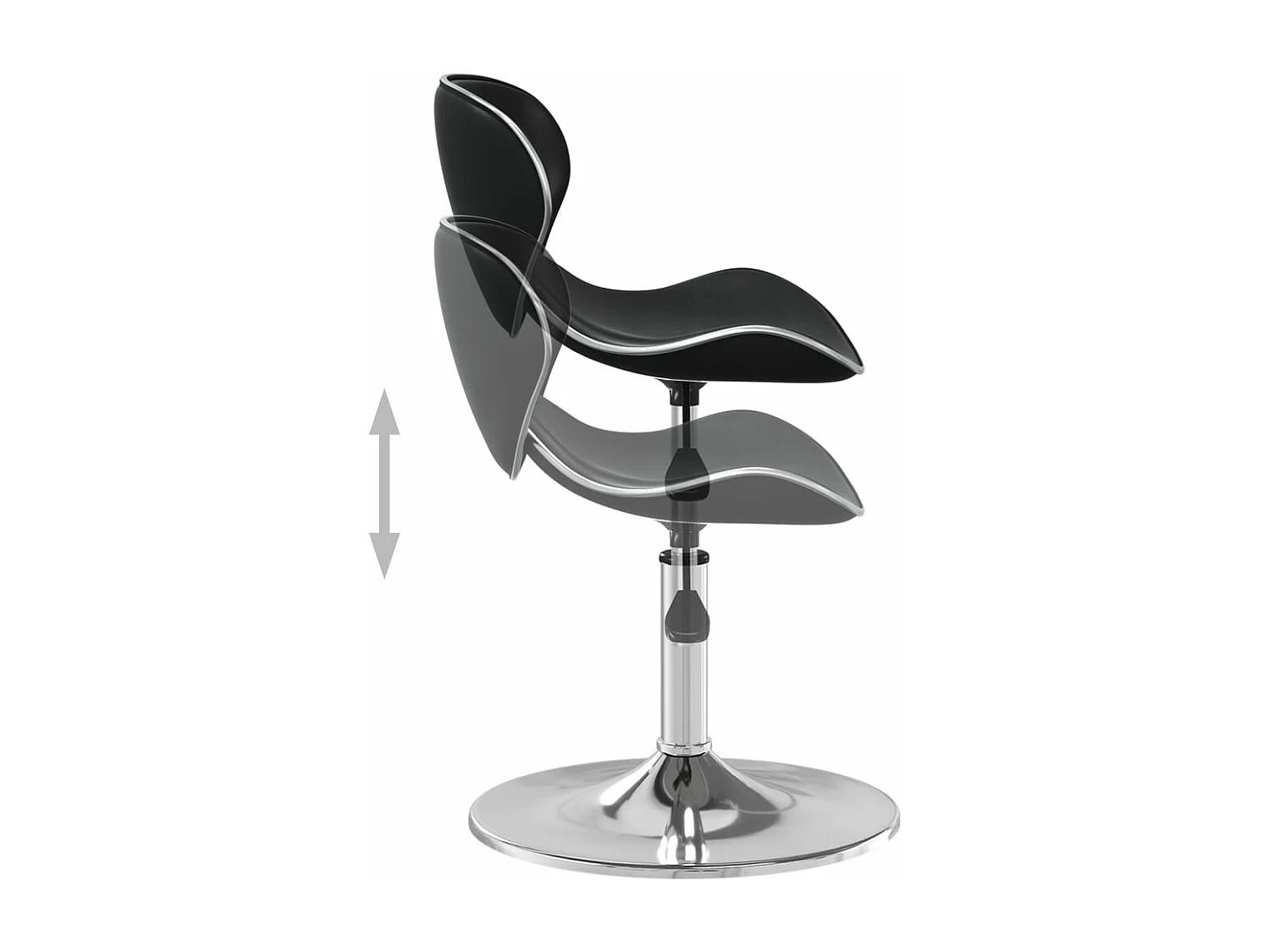 Chaise de salle à manger Noir Similicuir 9