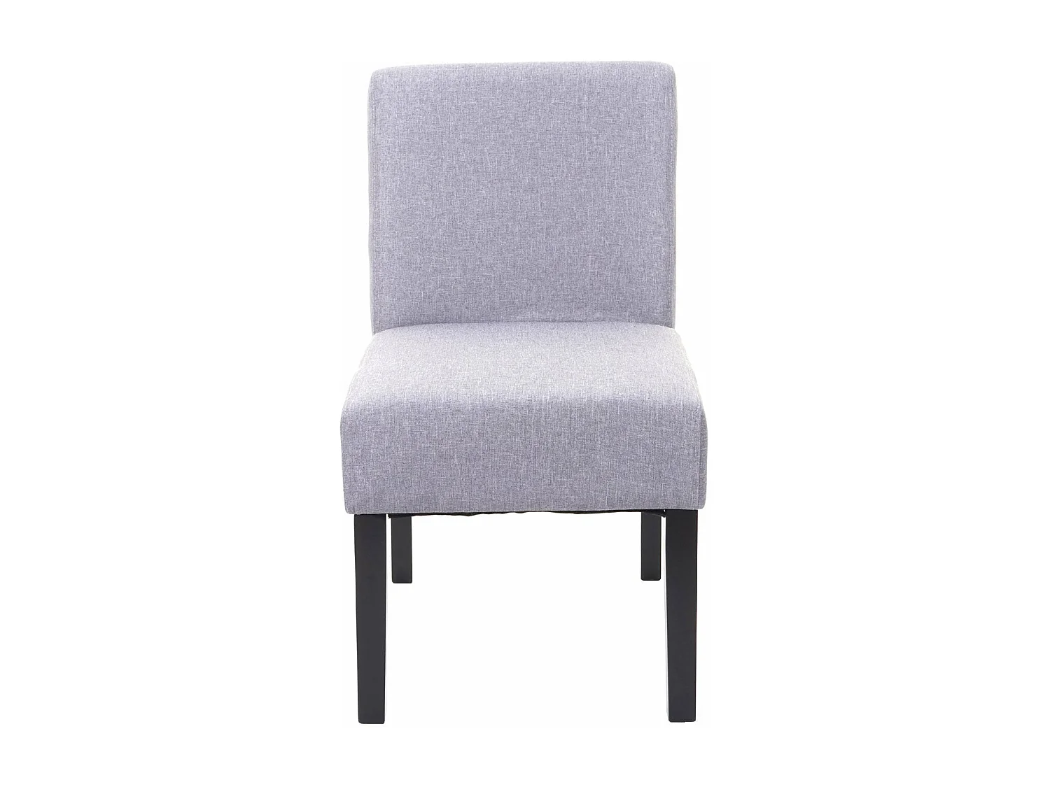 Lot de 2 chaises à manger en tissu gris clair pieds en bois design simple siège extra long 04_0000394