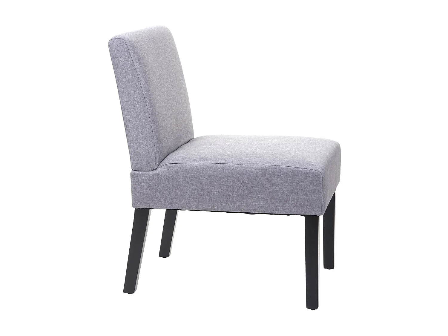 Lot de 2 chaises à manger en tissu gris clair pieds en bois design simple siège extra long 04_0000394