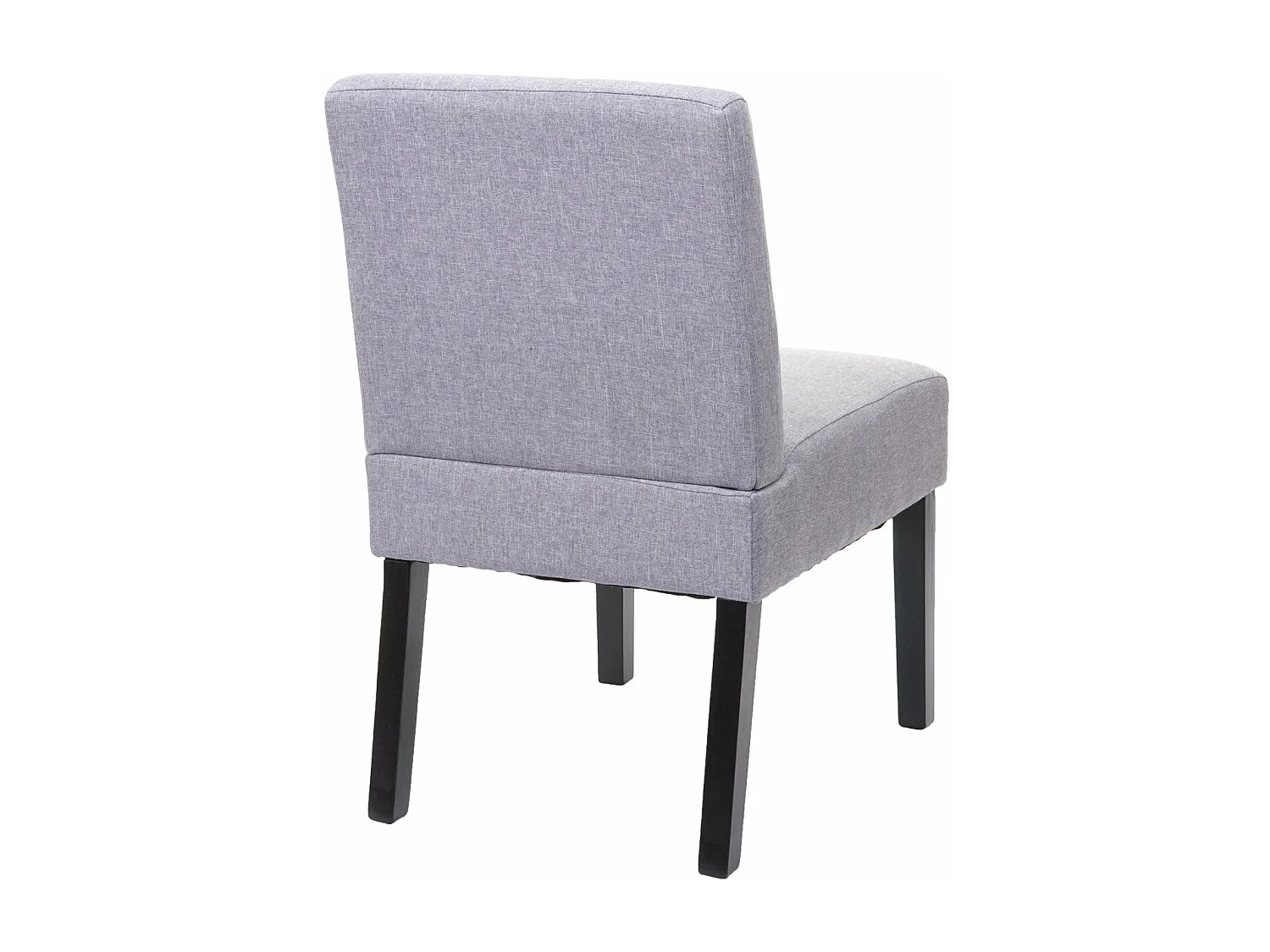 Lot de 2 chaises à manger en tissu gris clair pieds en bois design simple siège extra long 04_0000394