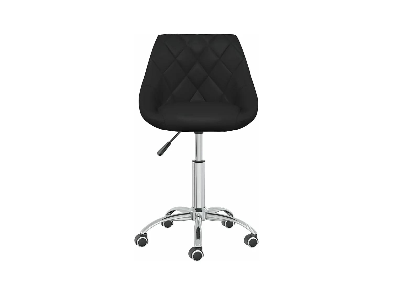 Chaises pivotantes de salle à manger 2 pcs Noir Similicuir 3