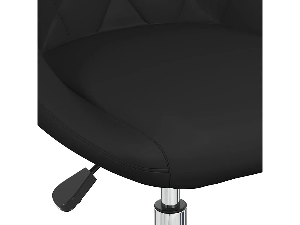 Chaises pivotantes de salle à manger 6 pcs Noir Similicuir 12