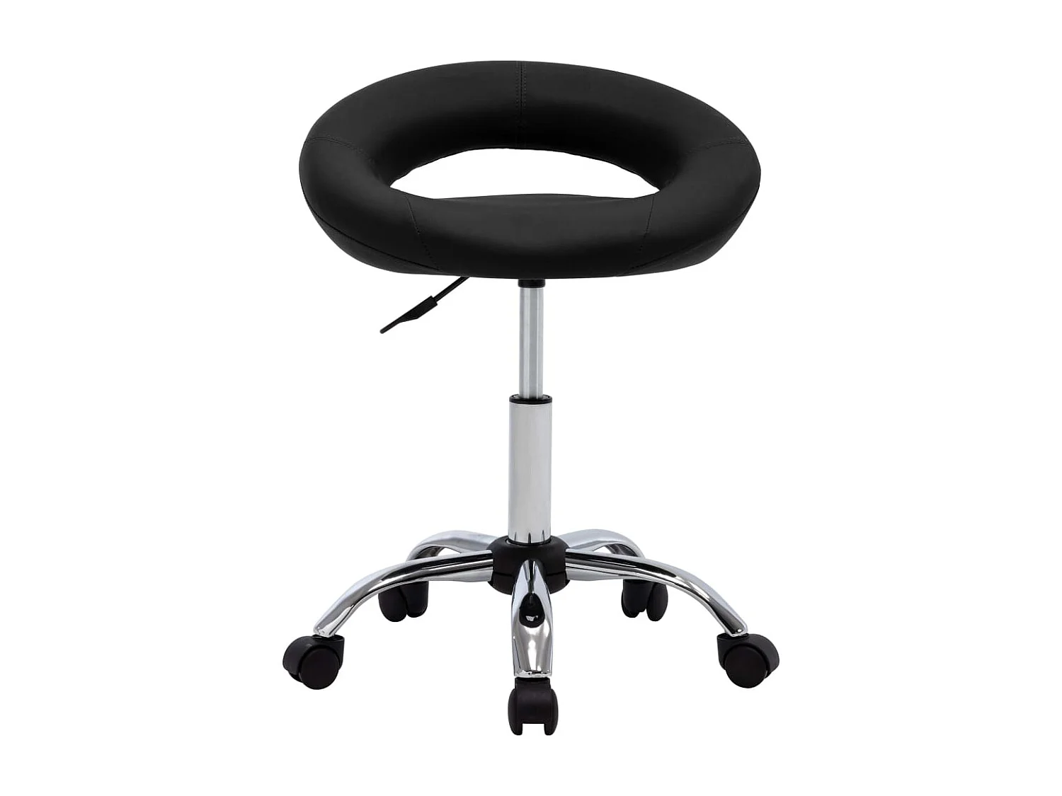 Chaise pivotante de salle à manger Noir Similicuir 3