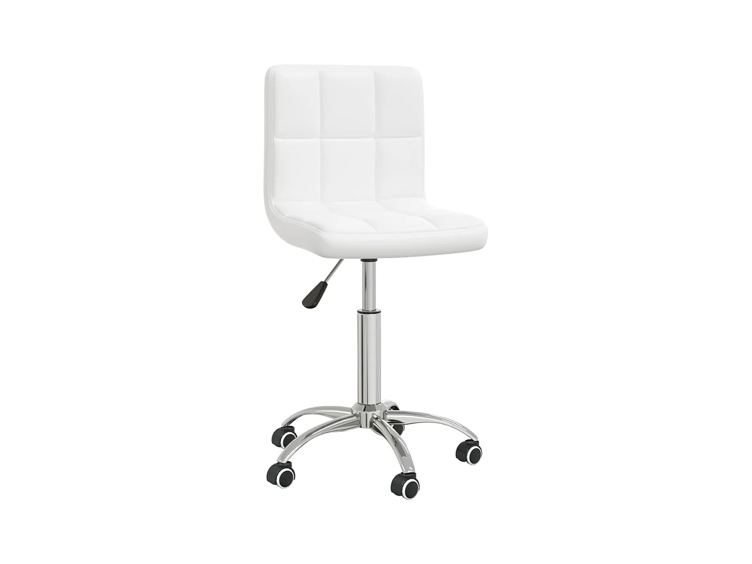 Chaise pivotante de salle à manger Blanc Similicuir