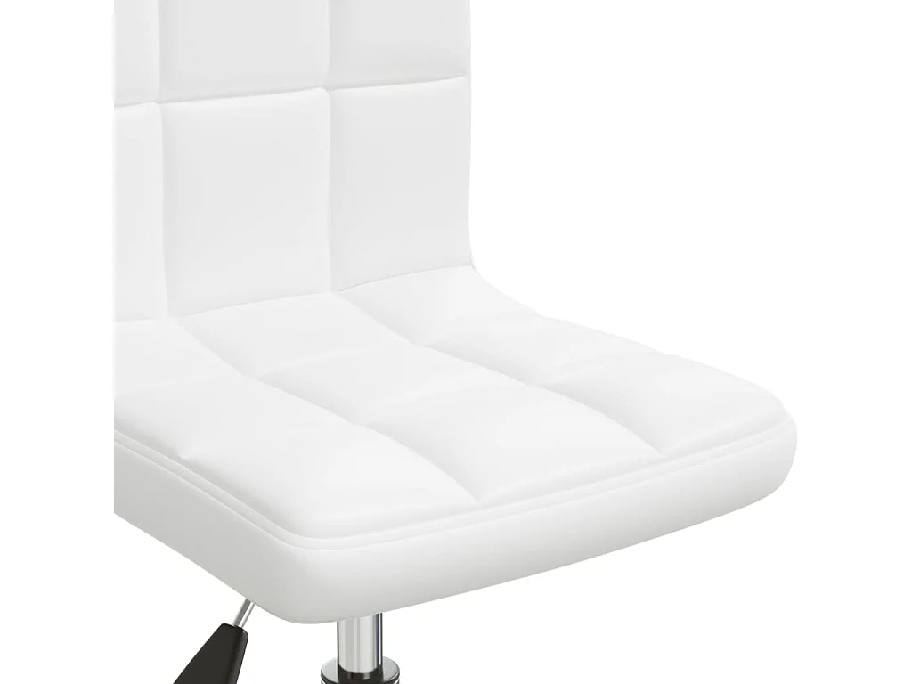 Chaise pivotante de salle à manger Blanc Similicuir