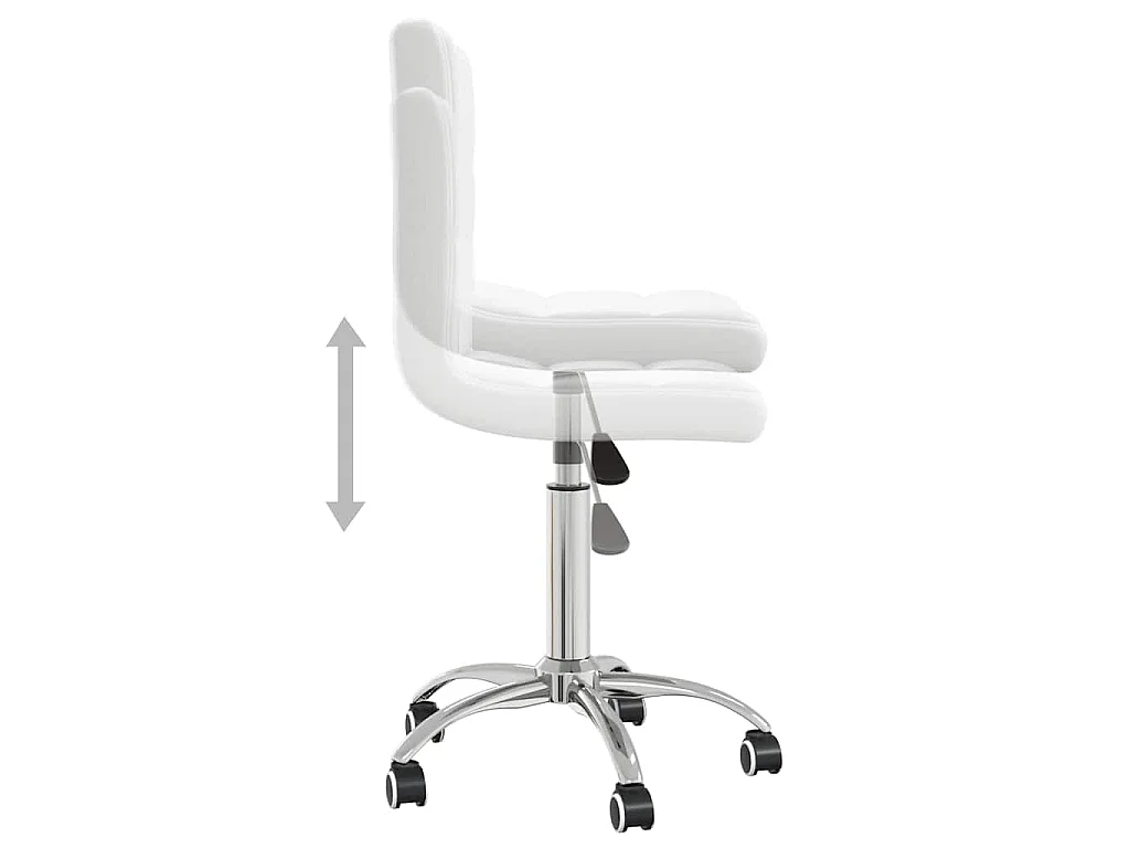 Chaise pivotante de salle à manger Blanc Similicuir