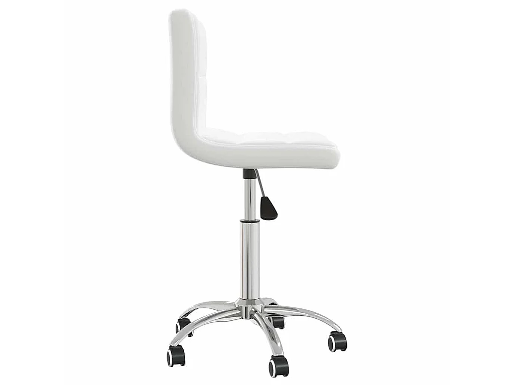 Chaise pivotante de salle à manger Blanc Similicuir
