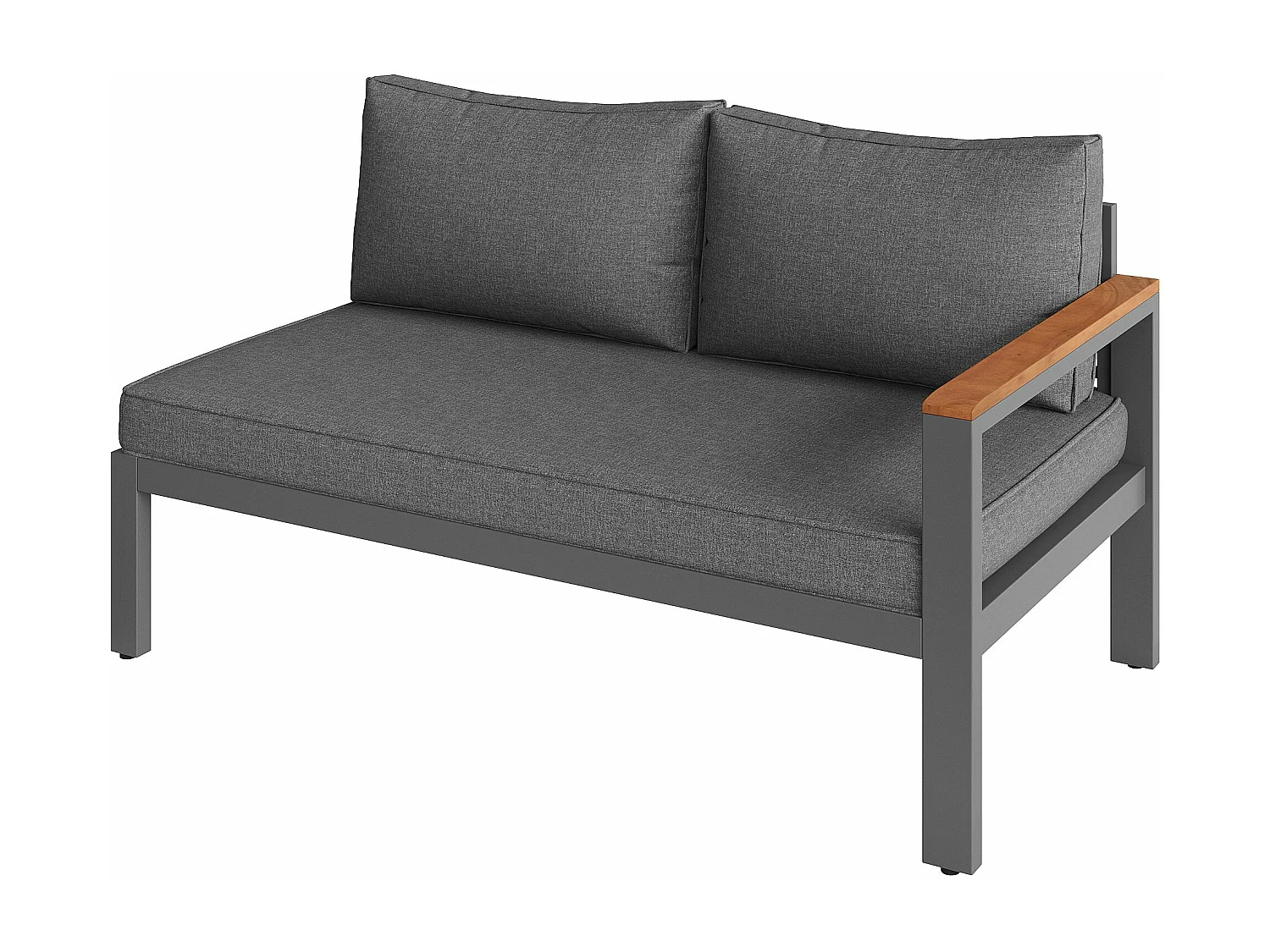 Salon de jardin pour 7-8 personnes, ensemble de salle à manger pour groupe de sièges tout temps, avec structure en fer galvanisé