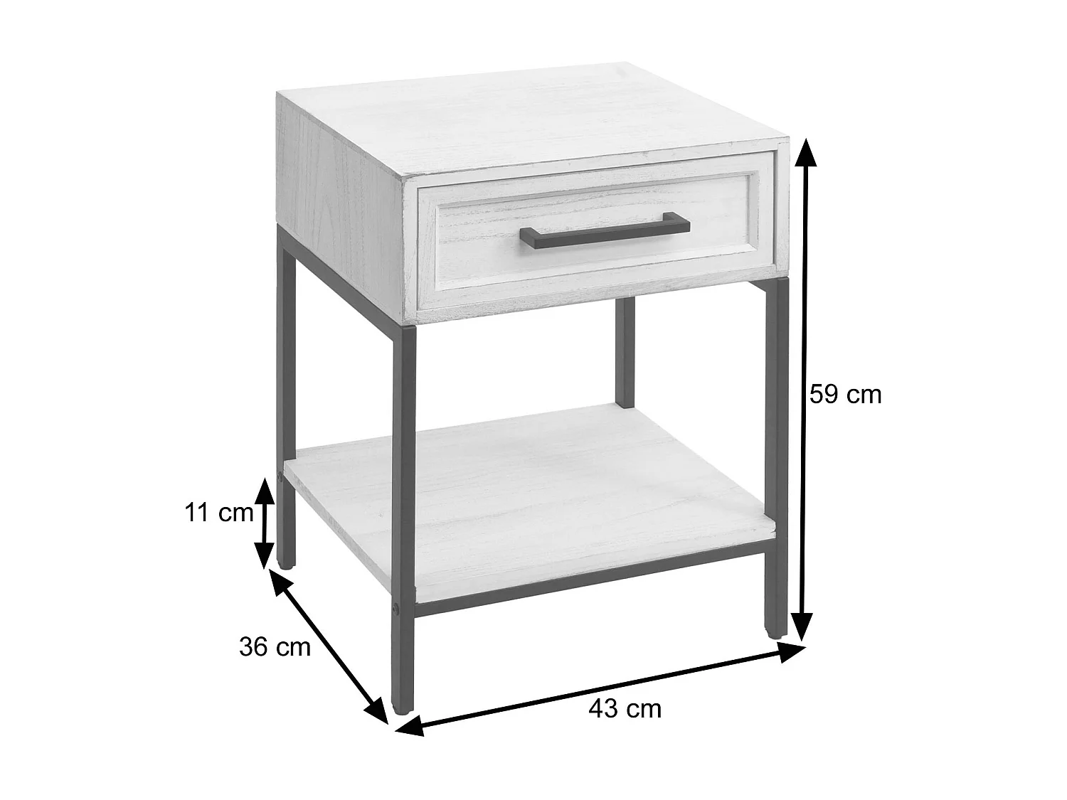 Table de chevet MCW-N91,  naturel