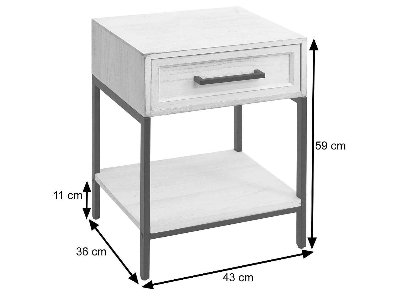 Sengebord MCW-N91,  natur