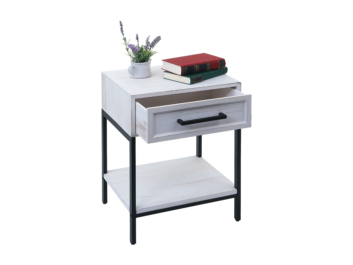 Table de chevet MCW-N91,  blanc