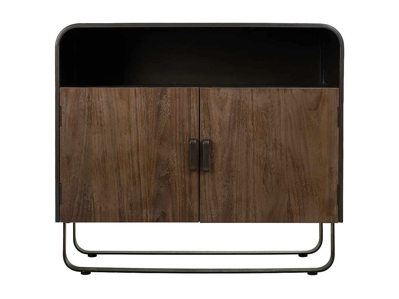 Buffet en bois noir et métal 90x44x80,5h cm