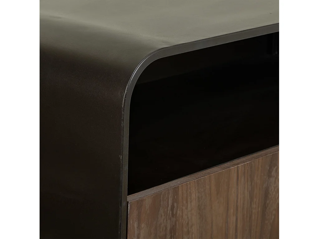 Credenza in legno e metallo nero 90x44x80,5h cm