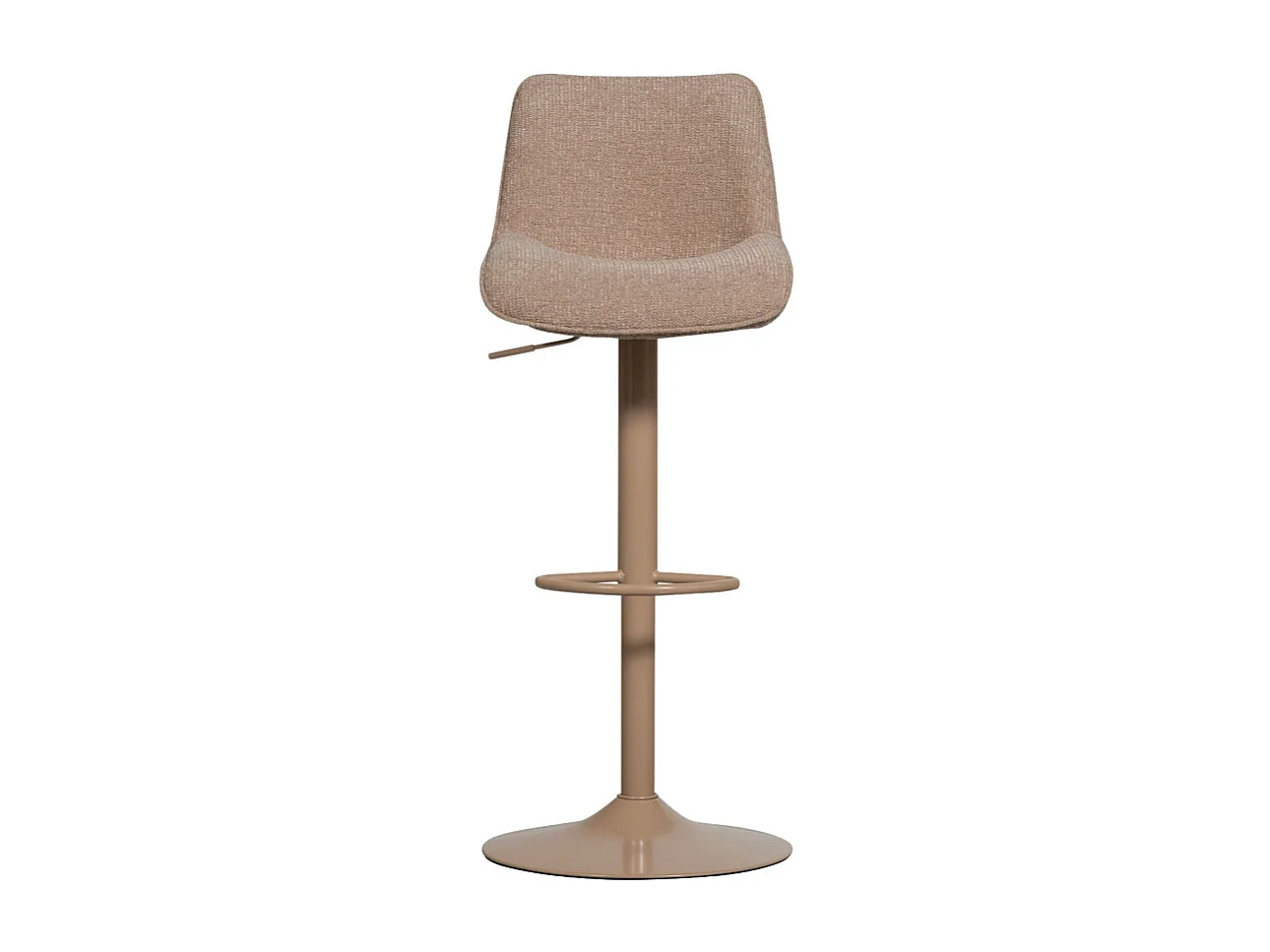 Marten - Tabouret de bar en tissu et métal H65cm - Beige