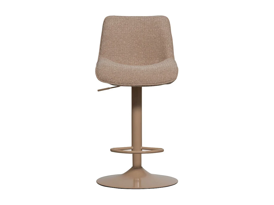 Marten - Tabouret de bar en tissu et métal H65cm - Beige