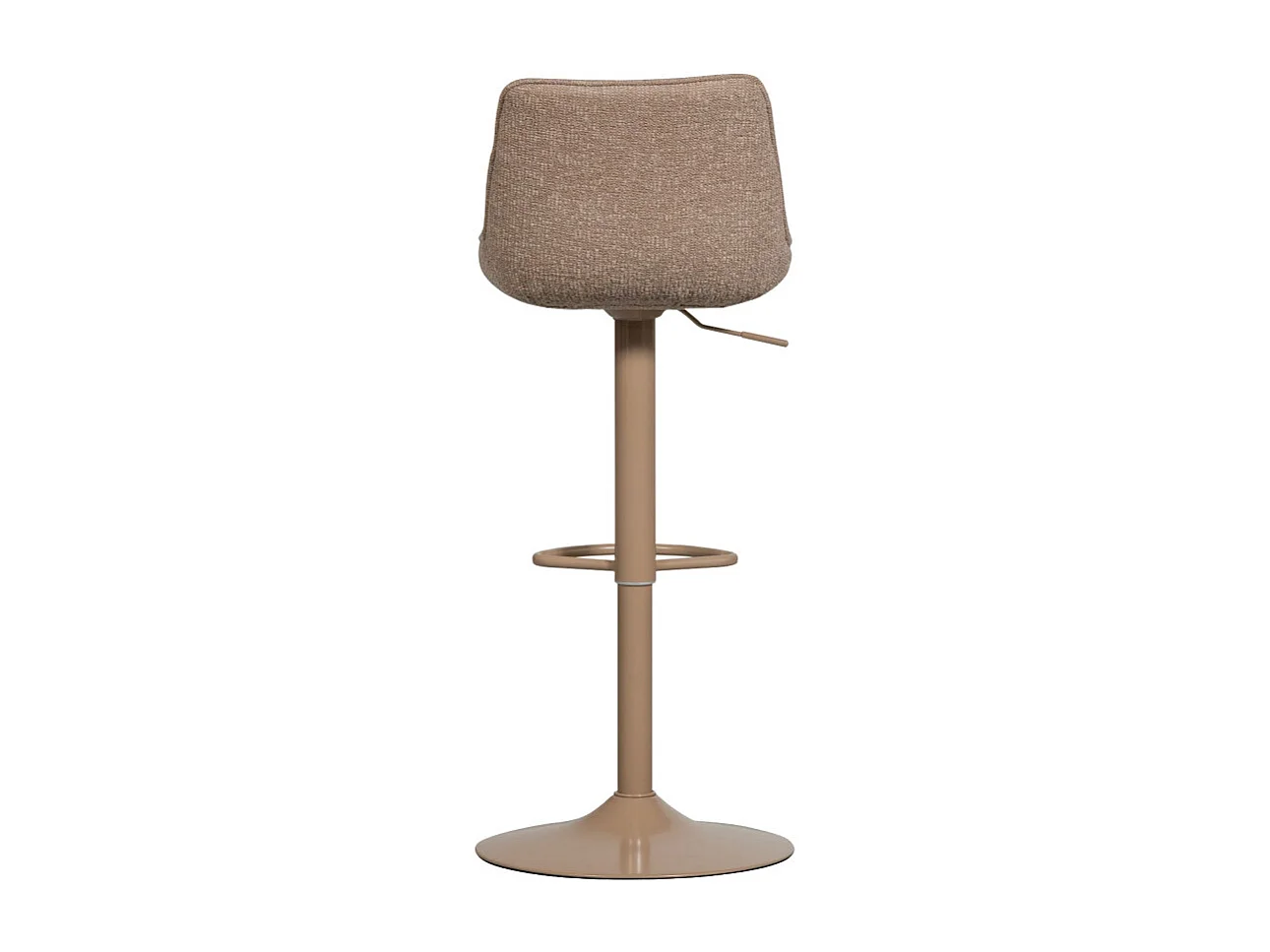 Marten - Tabouret de bar en tissu et métal H65cm - Beige